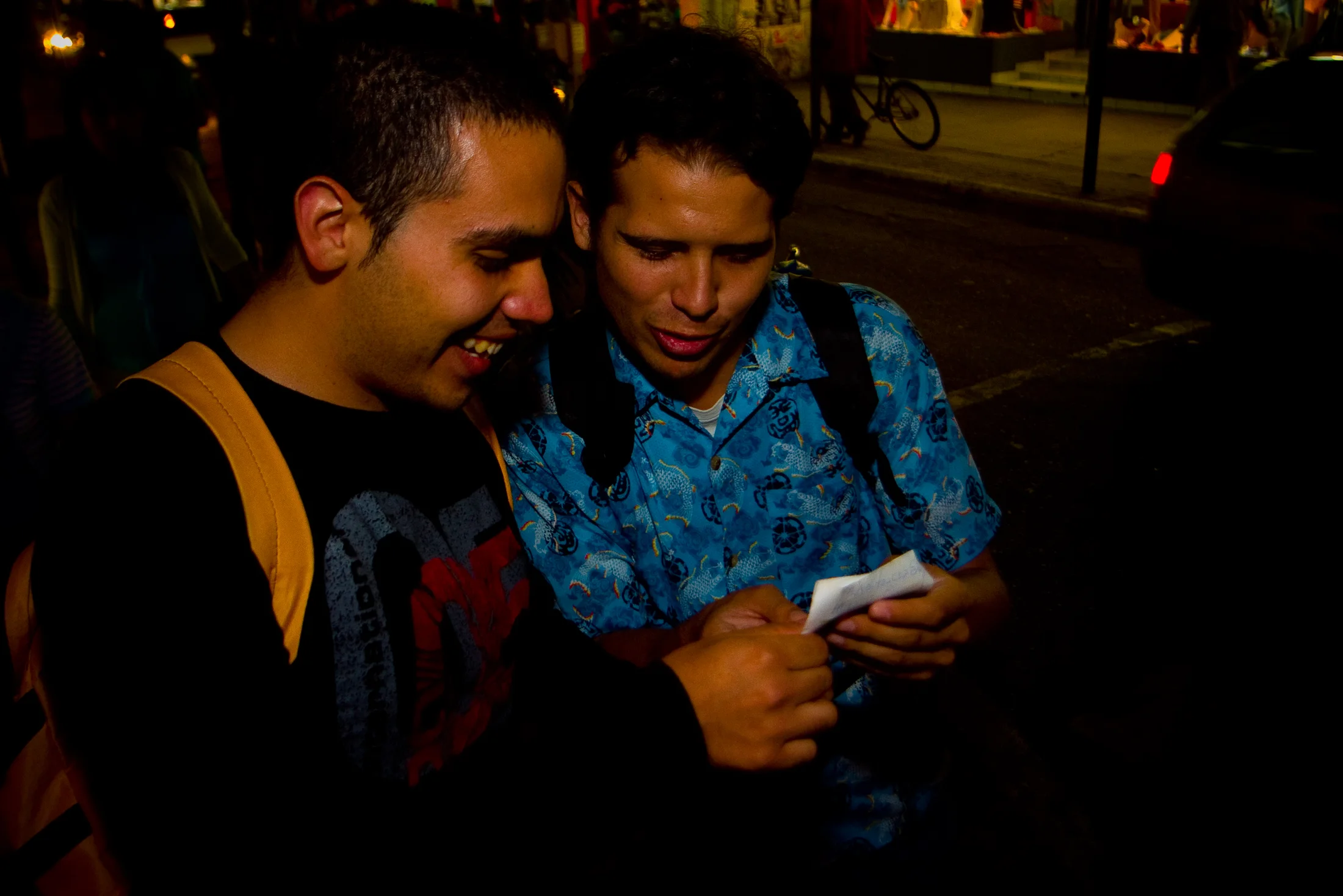 Portrait of Sebastián Farfor at night in Jujuy